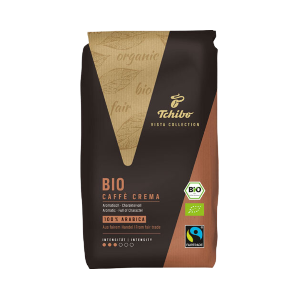 276738 Tchibo Vista Extenso Fairtrade Bio Café Creme, Ganze Bohne, 1 kg